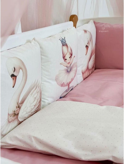 IngVart Baby Bedding Set for Crib White 7 Pieces SETKIKNOS-60