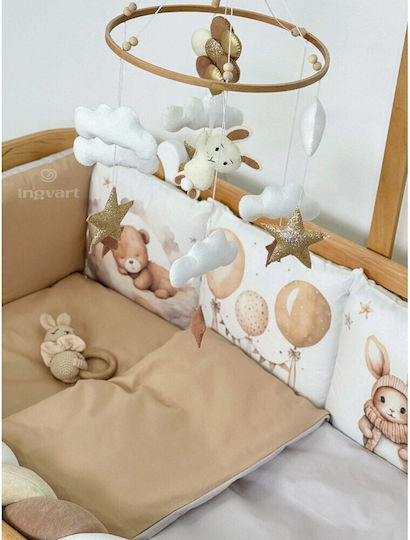 IngVart Baby Bettwäsche-Set Für Krippe Weiß 7 Stück SETBALZOA-60
