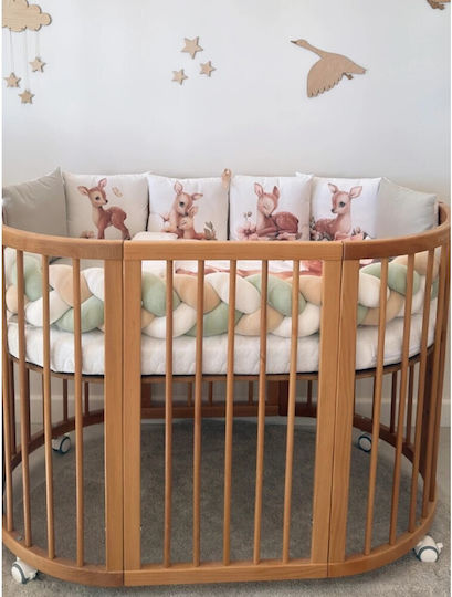 IngVart Baby Bedding Set for Crib White 7 Pieces SETELAFPETAL-60