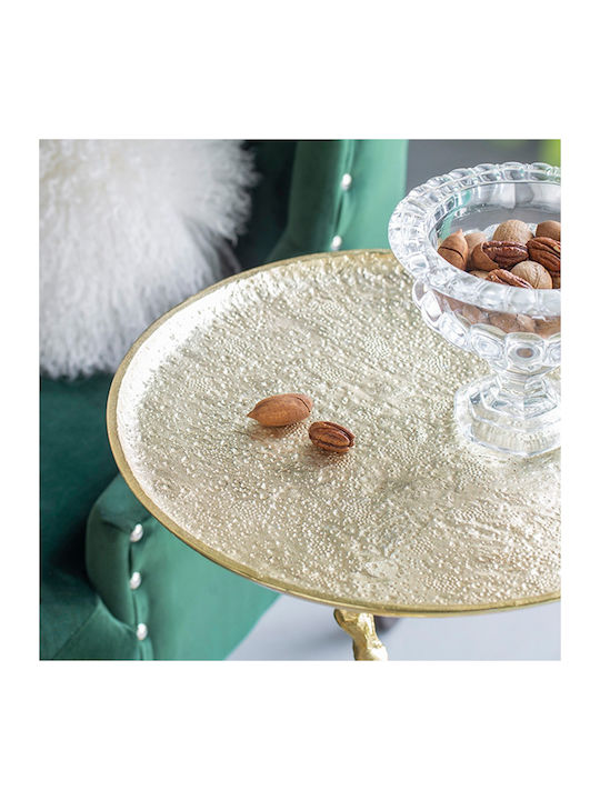 Round Side Coffee Table Branch Metal Gold Silver W43xL43xH70cm