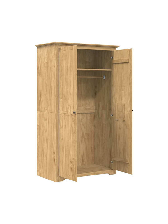 Double Door Wardrobe Honey Brown 53.5x99x173cm