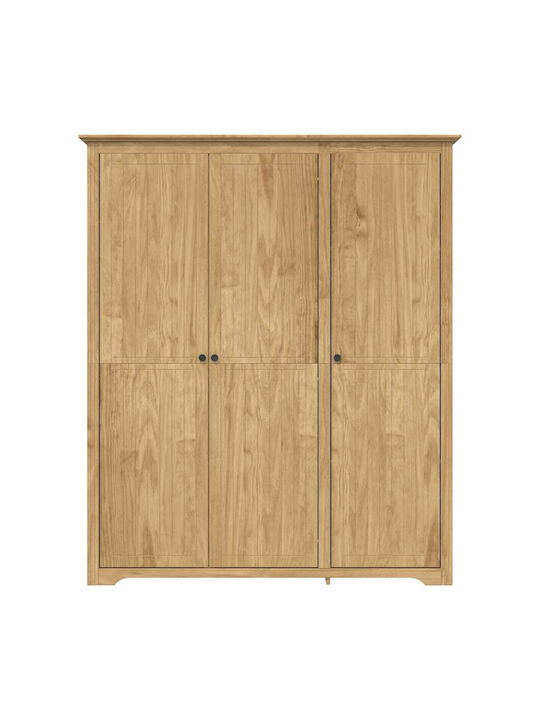 Ușă triplă Dulap de Haine Honey Brown 146x53.5x173cm