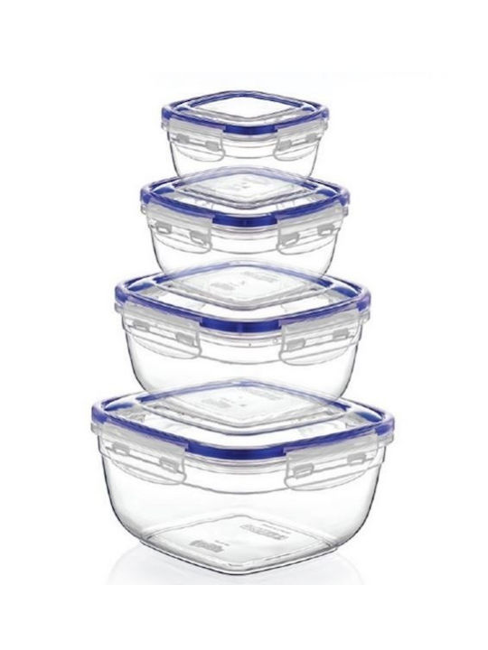 Sterk Plastic Lunch Box Food container Transparent 4pcs