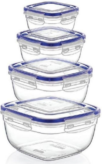 Sterk Set Of Transparent Plastic Lunch Boxes 4 Pieces