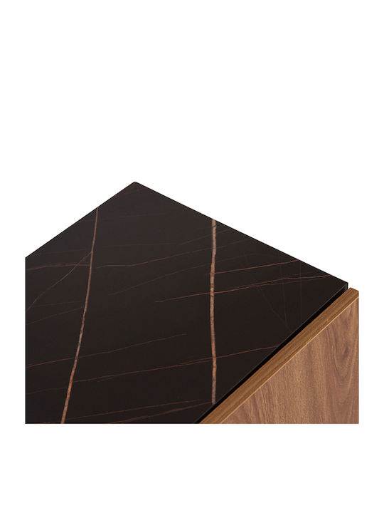 Delphine Entry Furniture with Hanger & Shoe Rack Black Velvet-Black Metal 80x31.3x41cm