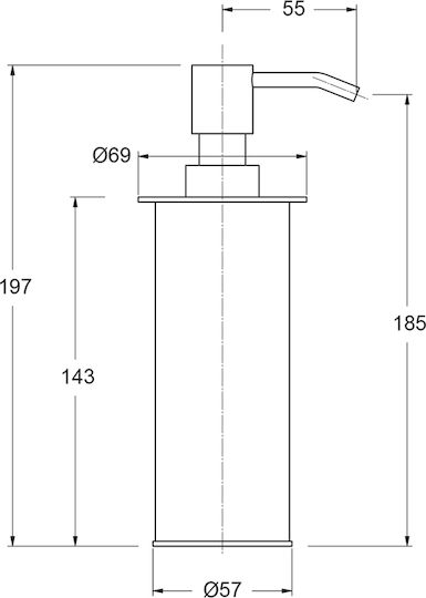 Piccadilly Dispenser Μεταλλικό Χρυσό