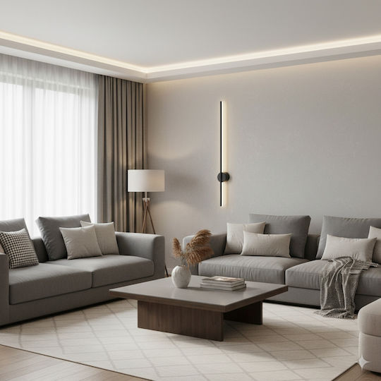 Aca Avenue Φωτιστικό Τοίχου LED Μαύρο 80x8x7.5εκ. Aca Avenue Φωτιστικό Τοίχου LED Μαύρο 80x8x7.5εκ.