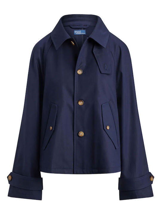Women's Blue Coat Oversized with Buttons