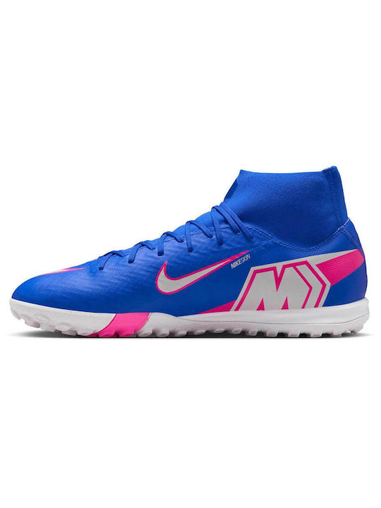 Nike Mercurial Superfly 10 Elite TF Ghete Fotbal cu Talpă cu Crampoane Albastre