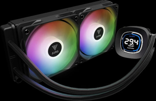Gamdias Aura GL240 Digital Water Cooling AIO CPU with 2 120mm Fans and ARGB Lighting