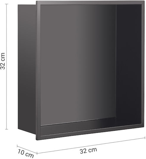 Gedy An der Wand montiert Badezimmerregal Metallisch Schwarz