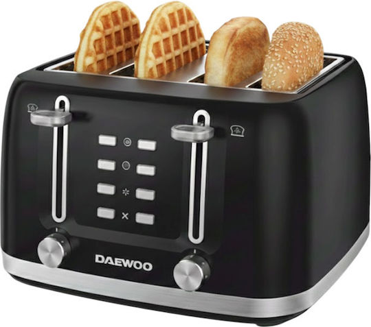 Daewoo Φρυγανιέρα 4 Θέσεων 1600W Μαύρη