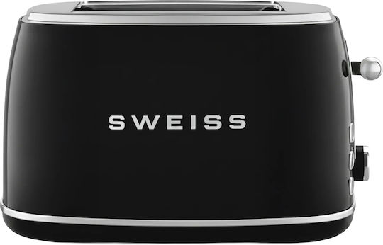Sweiss Retro Φρυγανιέρα 2 Θέσεων 850W Μαύρη