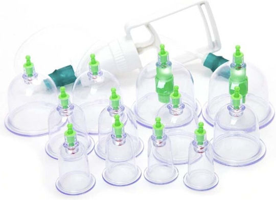 Tcm Poland Set of Chinese Vacuum Suction Cups Triple Action 12 Pieces