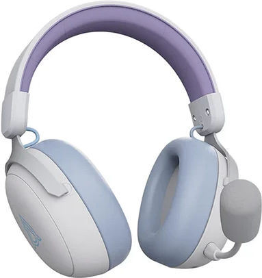 Ajazz AHM08 Max Ασύρματο Over Ear Gaming Headset με σύνδεση Bluetooth / USB Purple for PC
