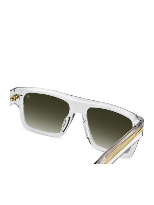 David Beckham Unisex Sunglasses With Transparent Horn-Rimmed Frame And Transparent Lens DB 7161/S 900/9K