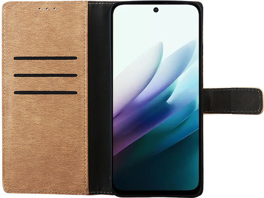 Volte-Tel Book Δερματίνης / Σιλικόνης Χρυσό (Redmi 15)