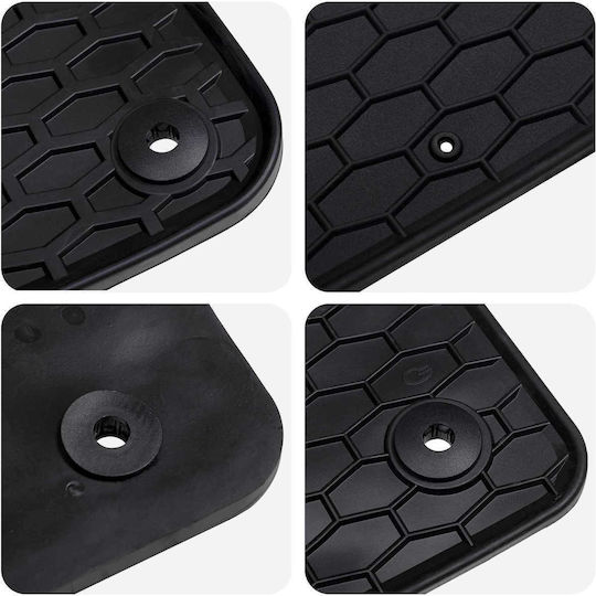 vidaXL Set of Front and Rear Mats 4pcs for Mini Cabrio Volkswagen T-Roc 2019 Black