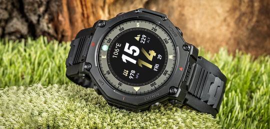 Amazfit T-Rex 3 Pro Titan 48mm Wasserdicht Smartwatch (Tactical Black)
