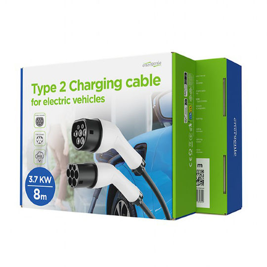 Energenie Charging Cable Type 2 16a 1-phase 3.7 Kw 8m Ev-t2mf-3.7kw-8m