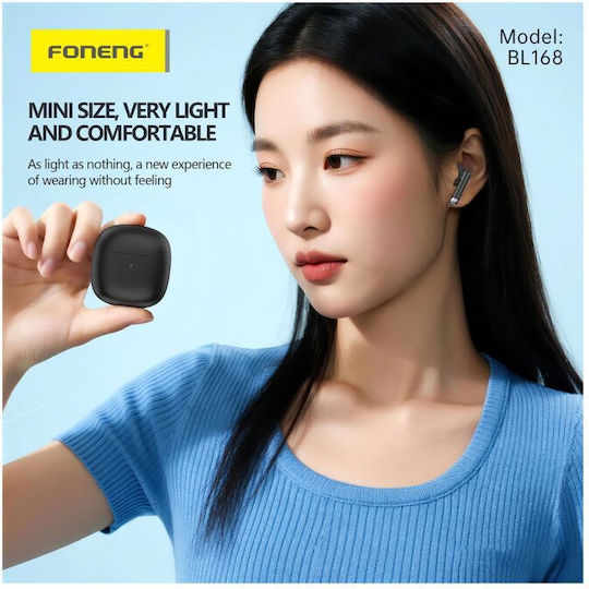 Foneng BL168 Earbud Bluetooth Handsfree Căști cu Carcasă de Încărcare Alb
