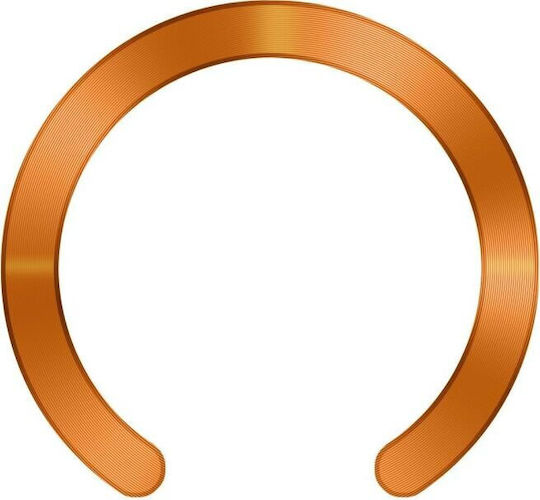 Tech-Protect MagSafe Ring Mmp-210 With Alignment Guide Black & Cosmic Orange 2 Pieces
