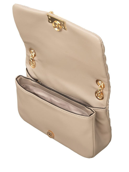 Women's Bag Crossbody Handbag Made of Artificial Leather Beige
