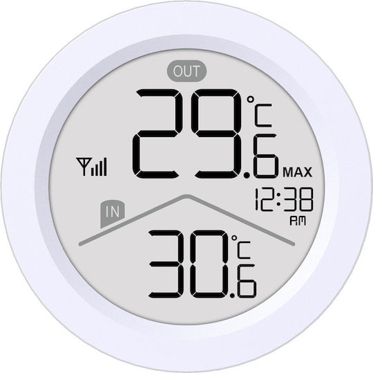 Green Blue GB162 Wireless Digital Weather Station Tabletop White