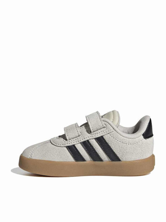 Vl Court 3.0 Cf Kids Sneakers With Hoop & Loop Closure Beige