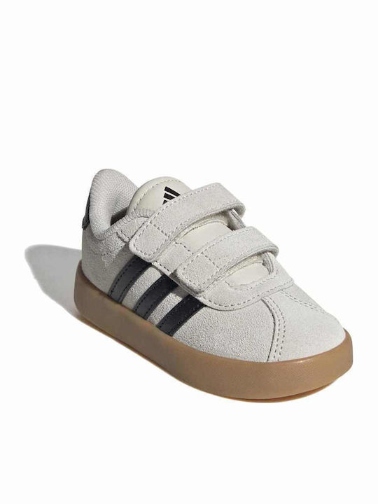Vl Court 3.0 Cf Kids Sneakers With Hoop & Loop Closure Beige
