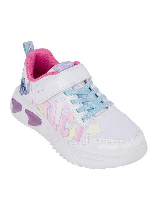 Kids Sneakers Anatomic with Hoop & Loop Closure and White Lights