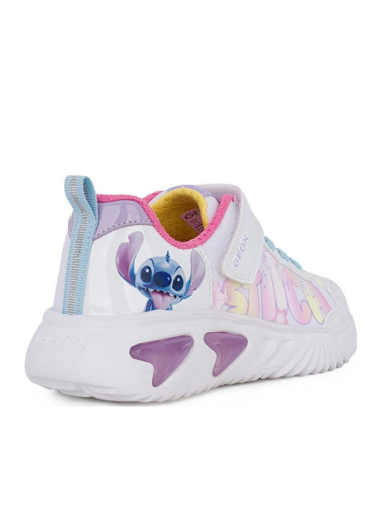 Kids Sneakers Anatomic with Hoop & Loop Closure and White Lights