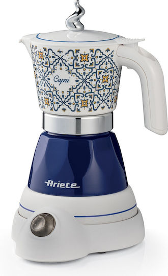 Ariete Moka Electric Stovetop Espresso Pot for 400W Blue