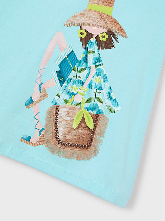 Girls Sleeveless Blue Dress