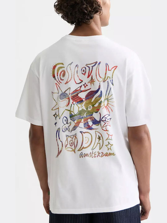 Scotch & Soda Artwork T-shirt Bright White