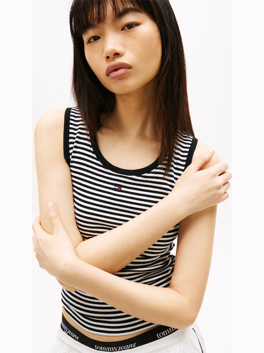 Neck Damen Bluse Baumwolle Ärmellos Black