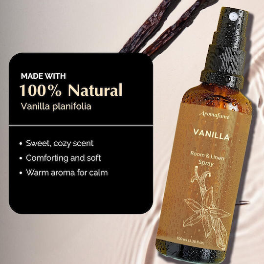 Vanilla Natural Room Linen & Pillow Spray Essential Oil Vanilla 100ml
