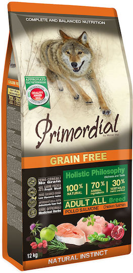 Primordial Adult Chicken & Salmon 12kg Ξηρά Τροφή για Ενήλικους Σκύλους με Κοτόπουλο και Σολομό