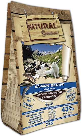 Natural Greatness Salmon Recipe 2kg Ξηρά Τροφή για Ενήλικους Σκύλους Μεσαίων & Μεγαλόσωμων Φυλών με Γαλοπούλα