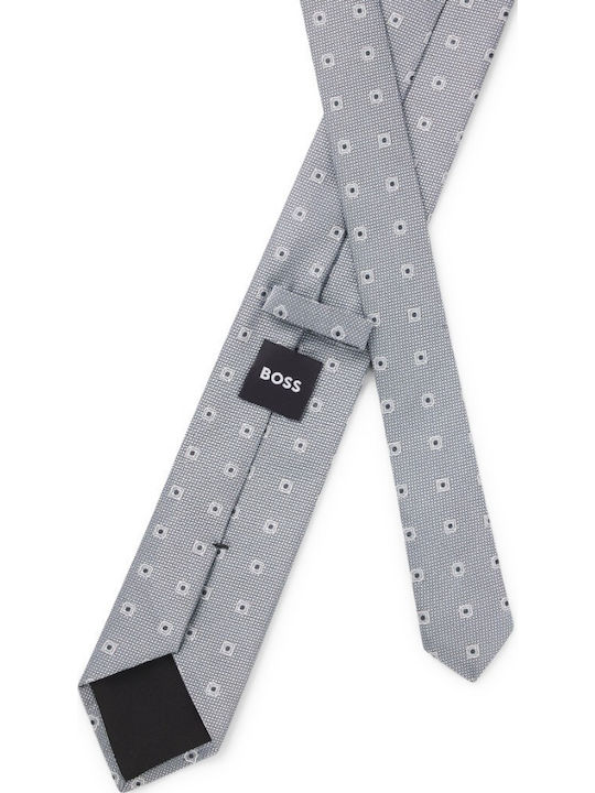 Boss Men's Tie Silk in Gray Color