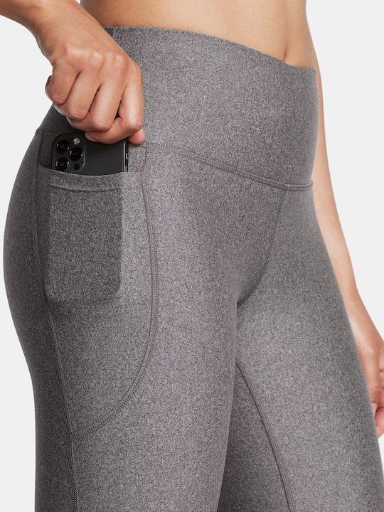 Leggings Pentru Instruire Colanți Cropped Strângere Talie Înaltă Gri