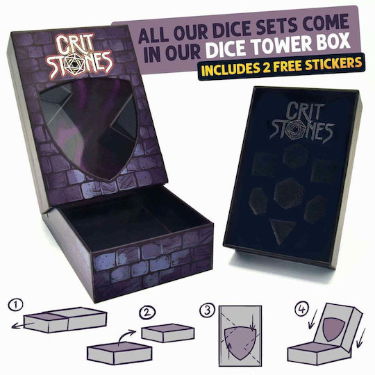 Critstones Metal Dice Set Shattered Sigils 7