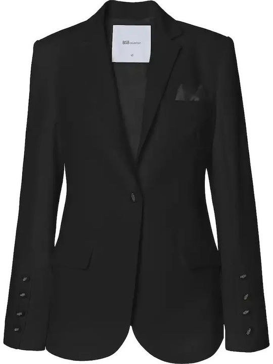 BSB Damen Krepp Blazer Black