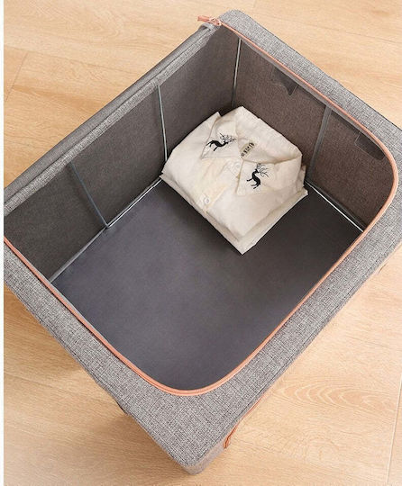 Fabric Storage Case for Clothes / Blanket/Duvet in Grey Colour 50x40x33cm