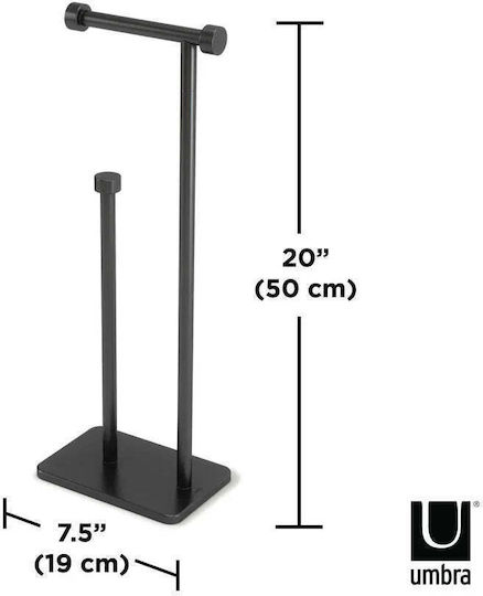 Umbra Cappa Suport de hârtie Metal Neagră