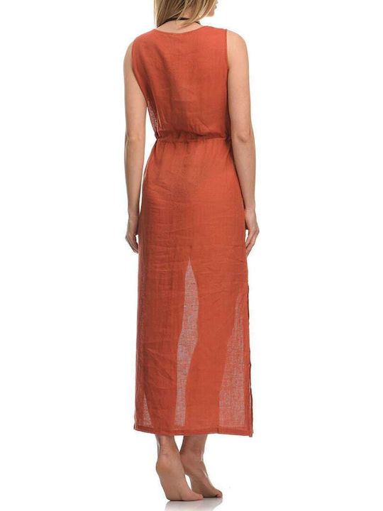 Sunday Habits Beach Dress in Terracotta