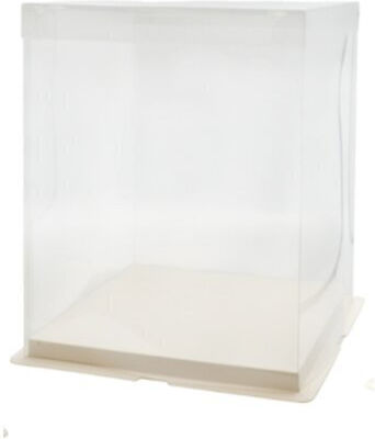 Paper Pack Plastic Box for Gift White 26x30x26cm.