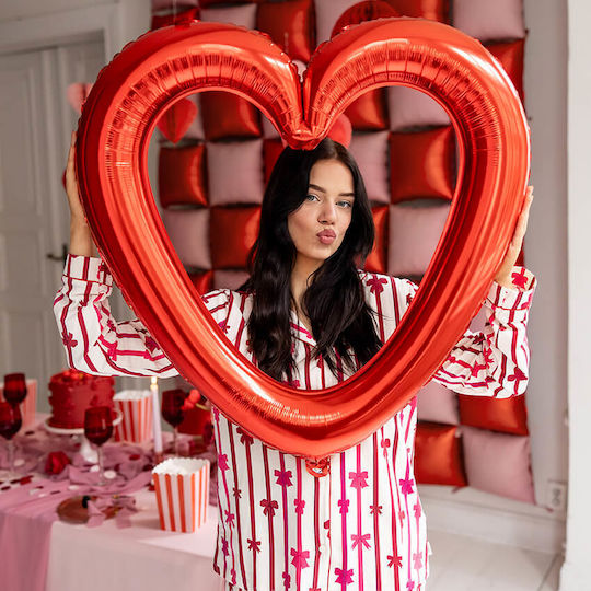 33″ Red Balloon Heart Frame