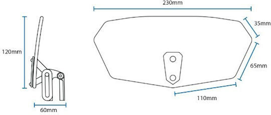 Visor Extender Oxford 260x125mm Lightly Tinted