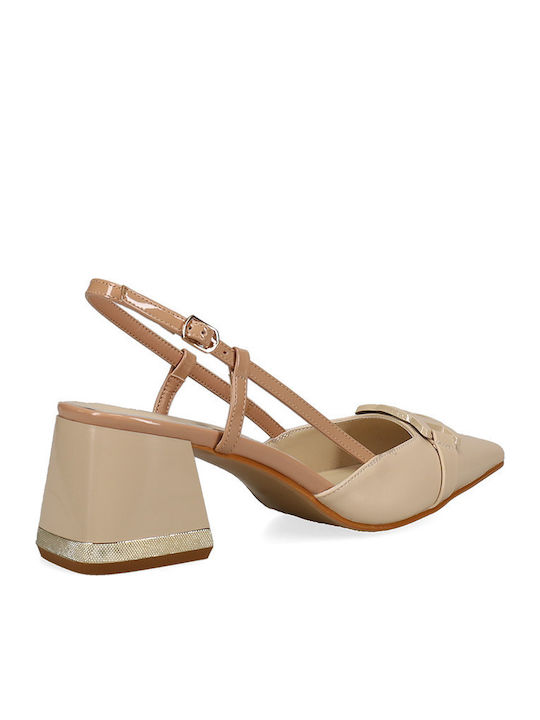 Beige Heels with Strap